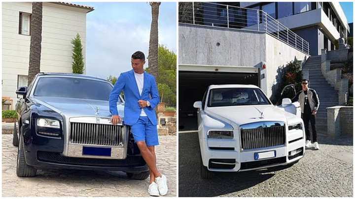 Bộ sưu tập siêu xe đồ sộ của Cristiano Ronaldo- Ảnh 12. Rolls-Royce Cullinan và Phantom Drophead của Ronaldo