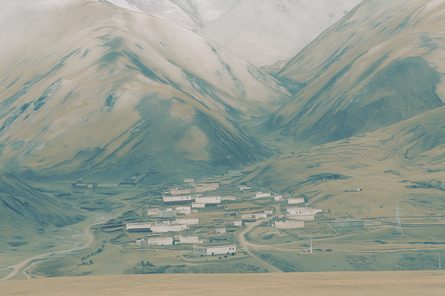 Tàu tốc hành lên trời - Thiên đường không ở đâu xa- Ảnh 4. Xóm làng ẩn hiện trên cao nguyên