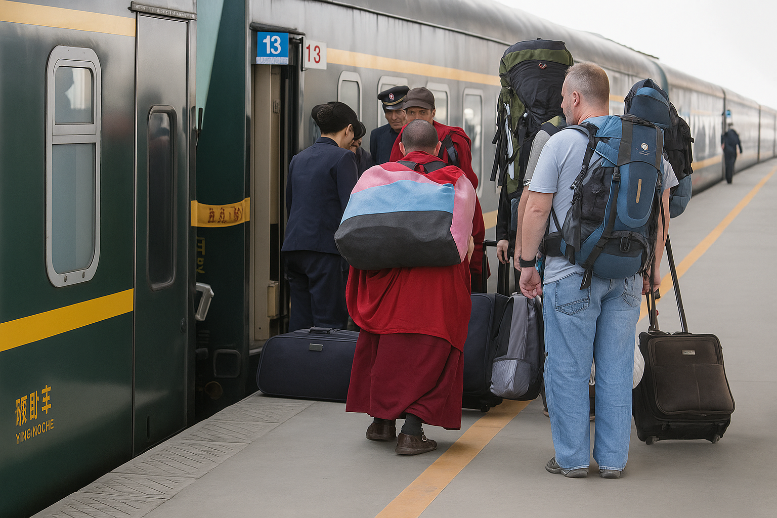 Tàu tốc hành lên trời - Thiên đường không ở đâu xa- Ảnh 2. Khung cảnh trạm dừng Lanzhou