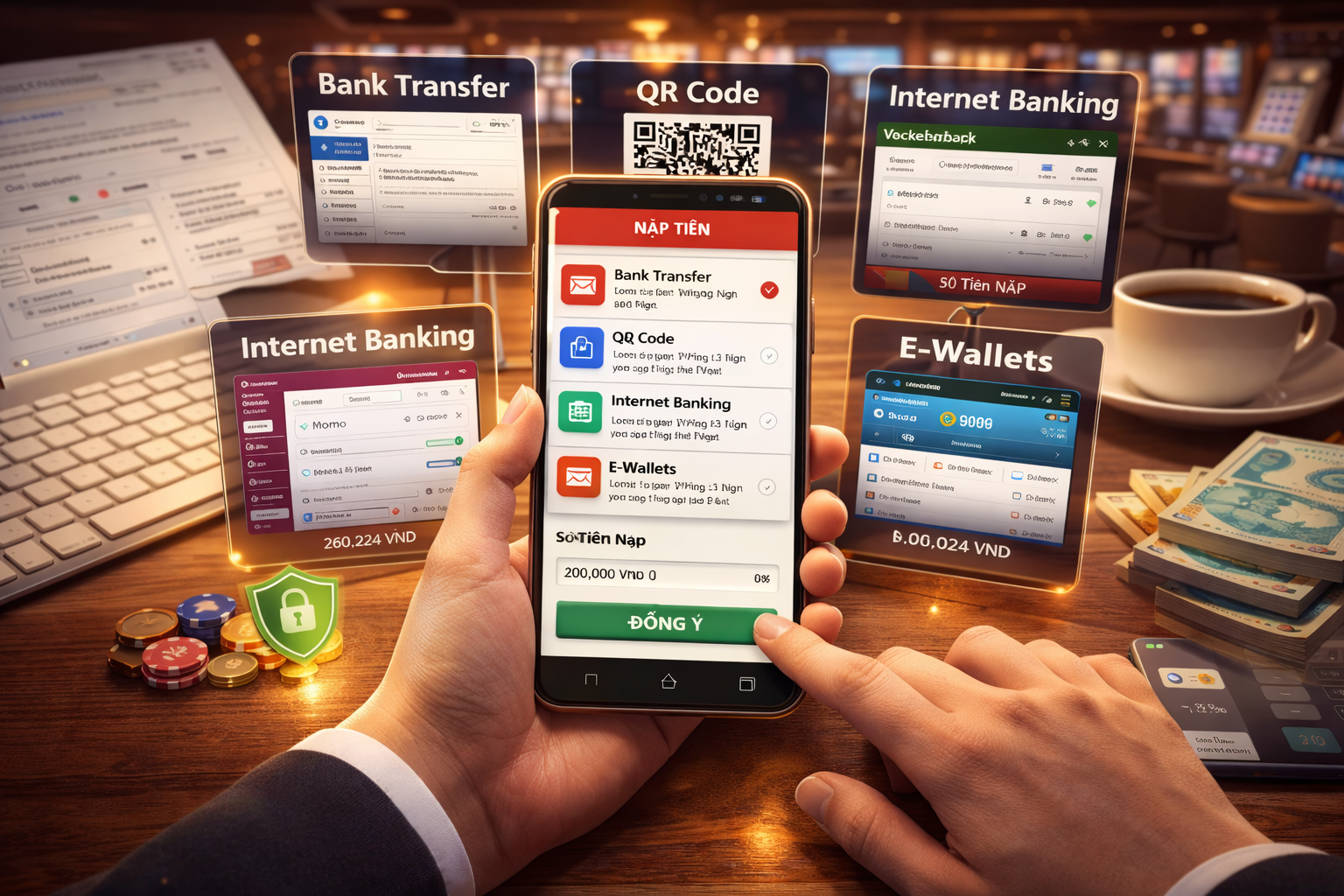 Chuyển tiền trực tuyến qua smartphone